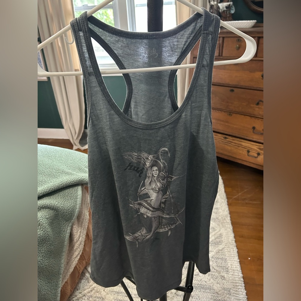 Huk Charcoal Graphic Tank Top